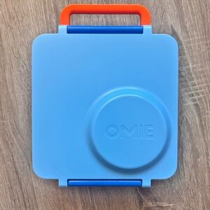 Omie Box Kids Bento Lunch Box Blue Orange Thermos